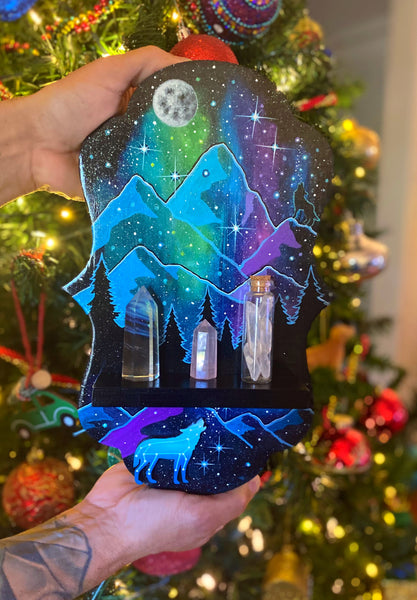 Cosmic treasure shelf (crystals not included)