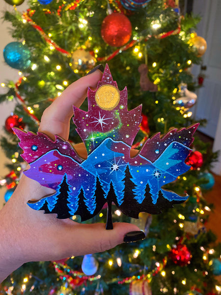 6” Cosmic Leaf Dreamscape Wall Art