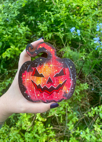 Cosmic pumpkin Jack o lantern 4” #2