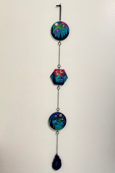 Dream Scape , Black Side of The moon Wall hanging 3” x 27”